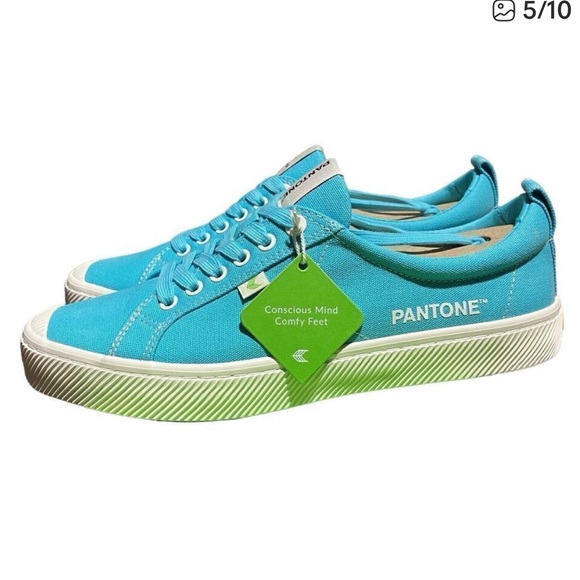 pantene Shoes - Cariuma x Pantene Capri Blue Oca Low Canvas Contrast Thread Vibrant Sneakers 11